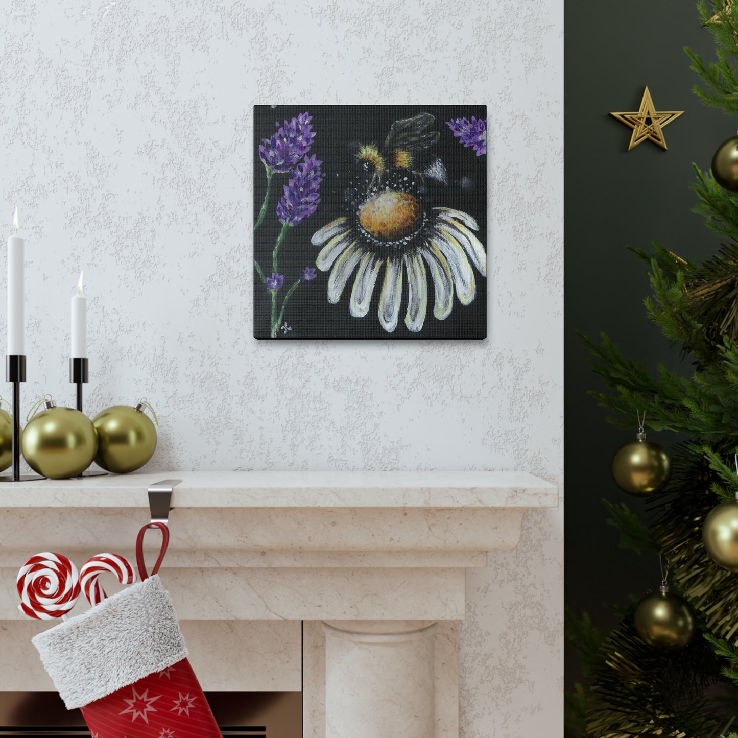 Excited Bee Canvas Gallery Wraps Joyful Bee Series