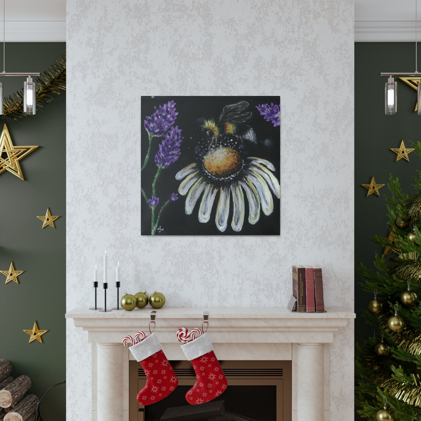 Excited Bee Canvas Gallery Wraps Joyful Bee Series