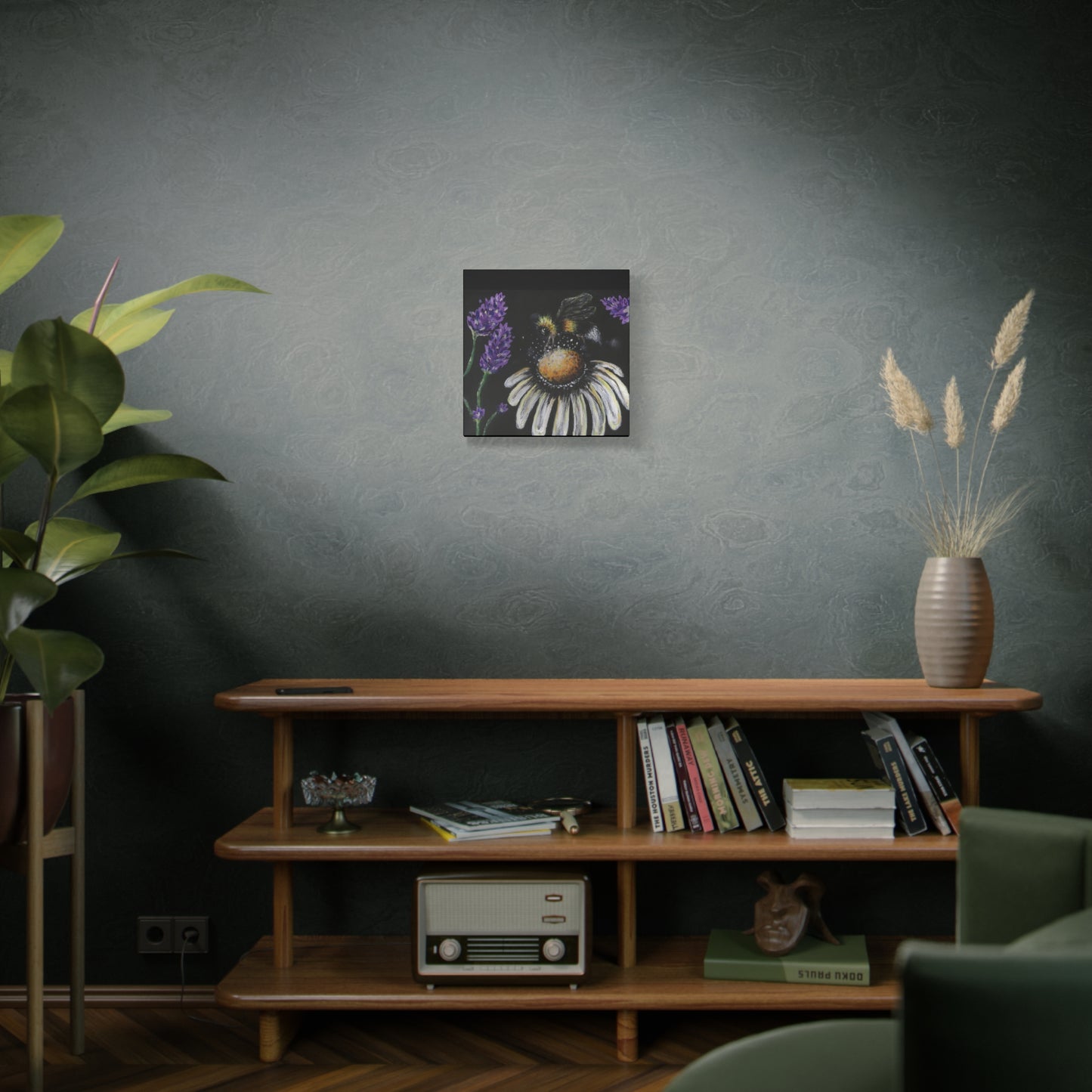 Excited Bee Matte Canvas, Stretched, 1.25" Joyful Bee Series