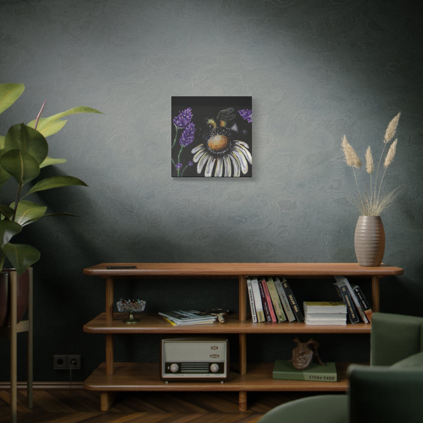 Excited Bee Matte Canvas, Stretched, 1.25" Joyful Bee Series