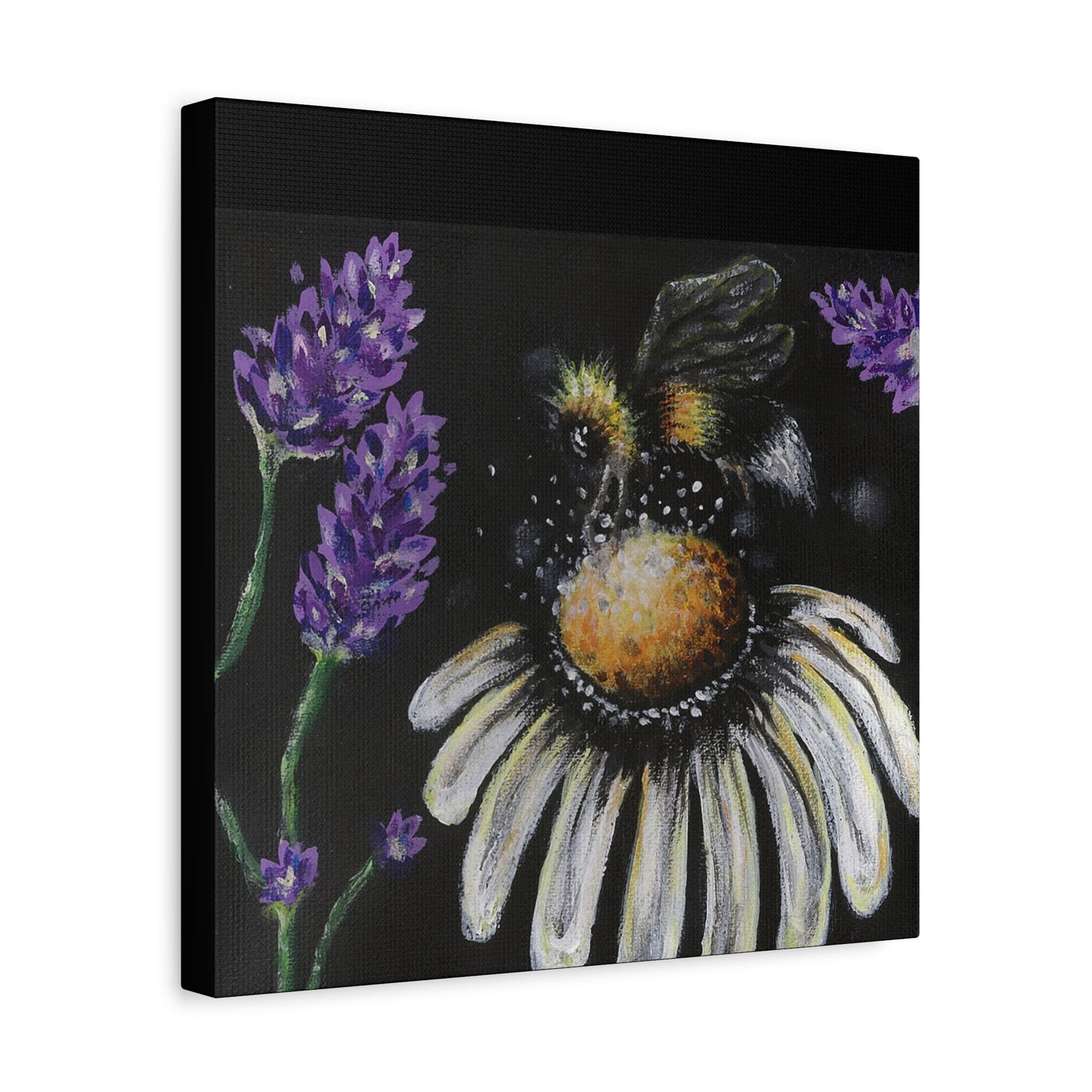 Excited Bee Matte Canvas, Stretched, 1.25" Joyful Bee Series