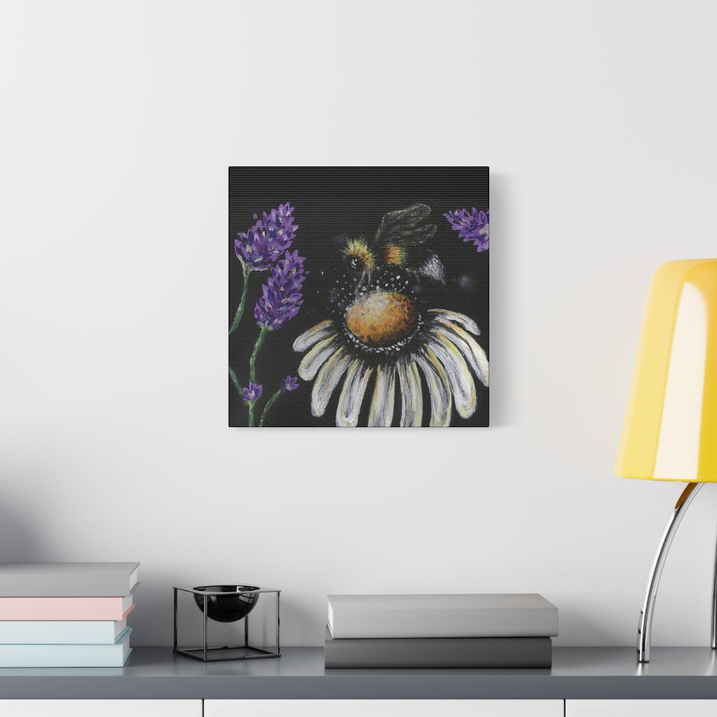 Excited Bee Matte Canvas, Stretched, 1.25" Joyful Bee Series