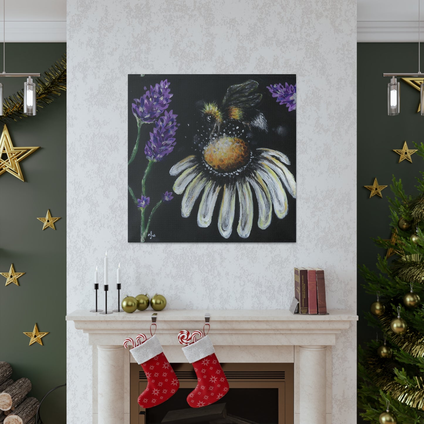 Excited Bee Canvas Gallery Wraps Joyful Bee Series