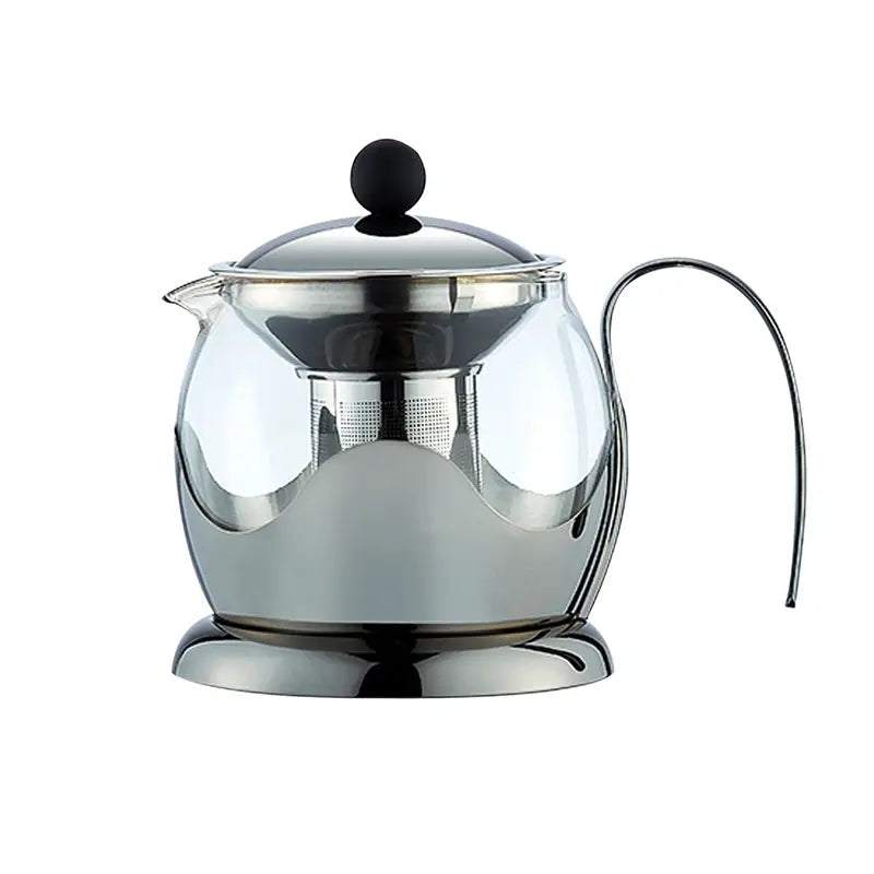 Glass Teapot with Stainless Steel Infuser & Lid