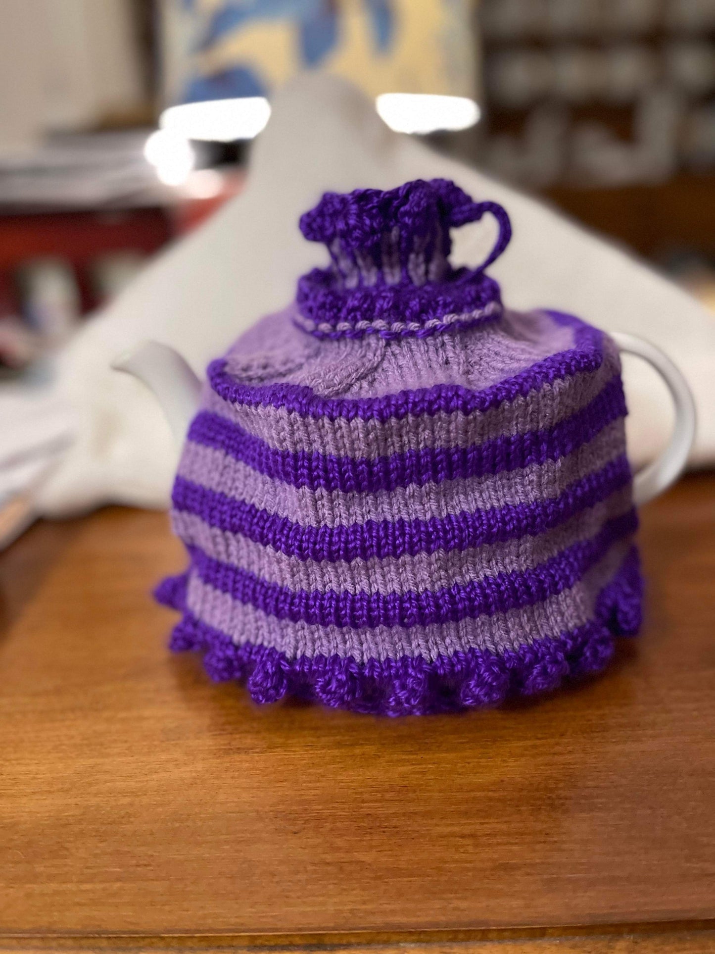 Tea Pot Cozy Purple Tea Cup