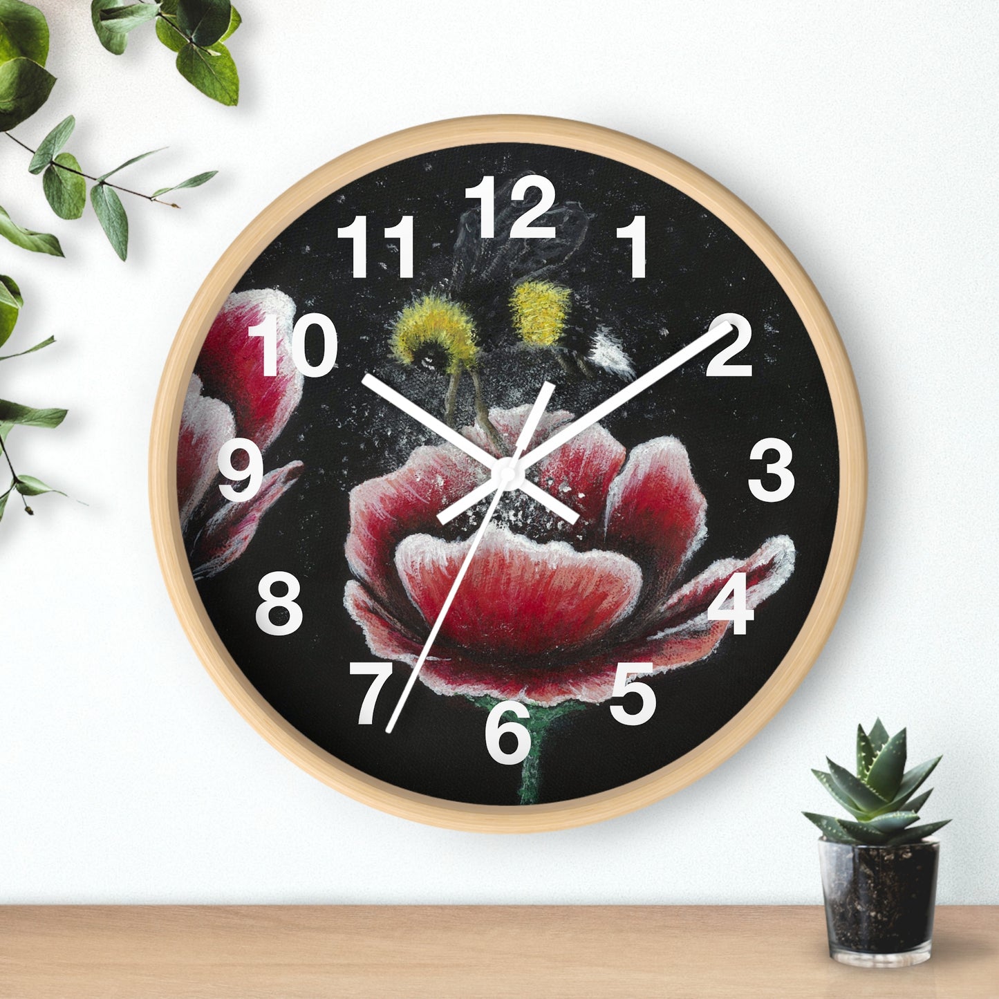 Happy Bee Wall Clock from the Joyful Bee Series