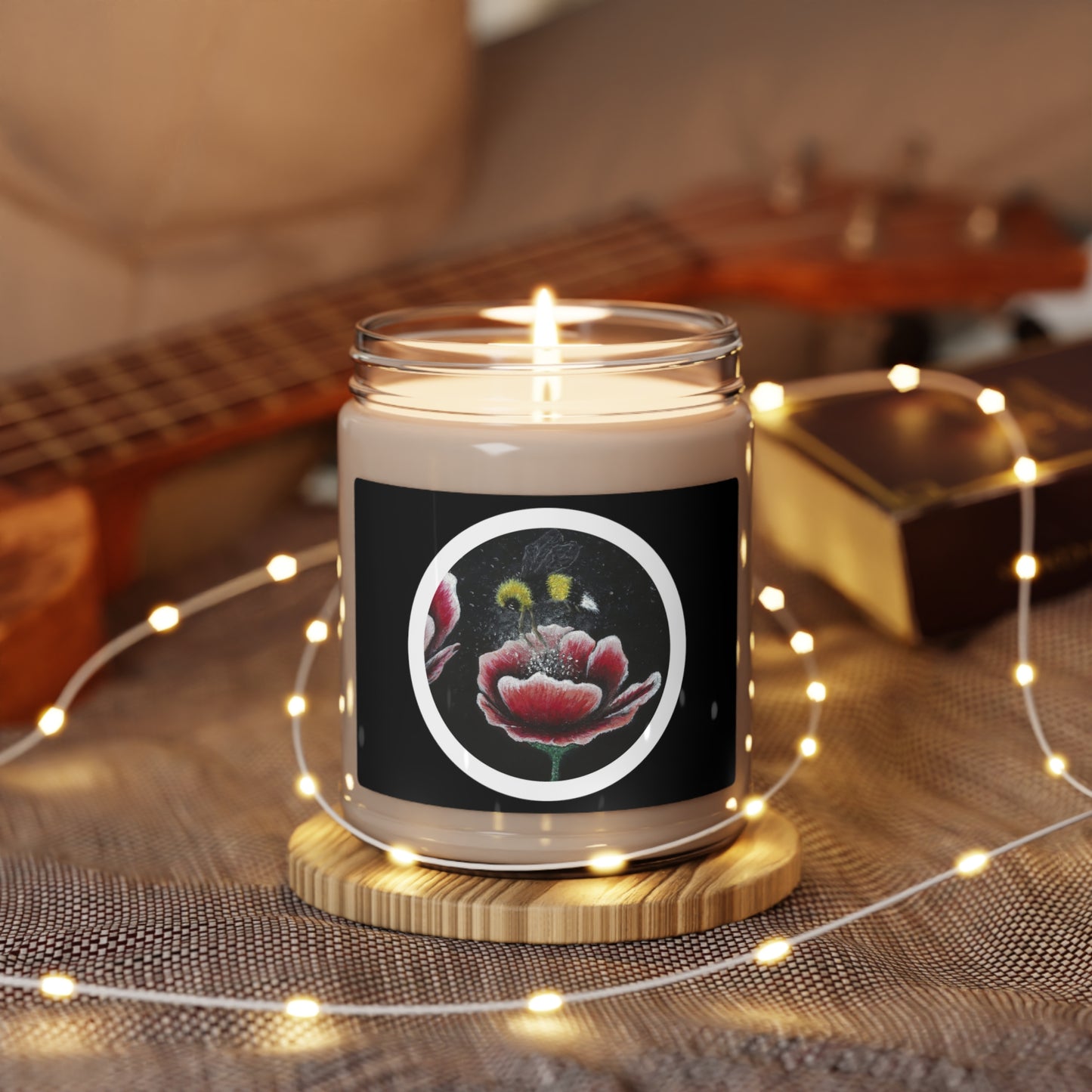 Happy Bee Scented Soy Candle, 9oz Joyful Bee Series