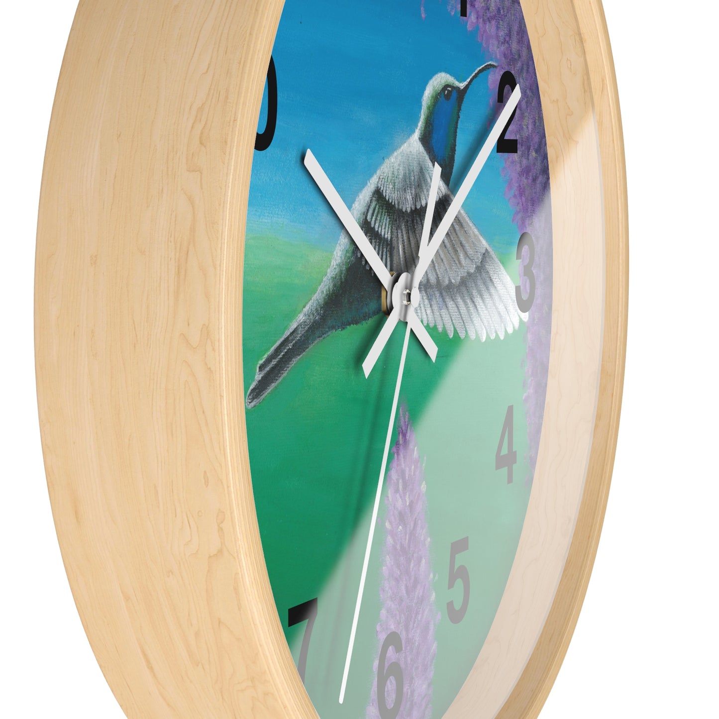 Hummingbird Wall Clock Art by Tammy Clark