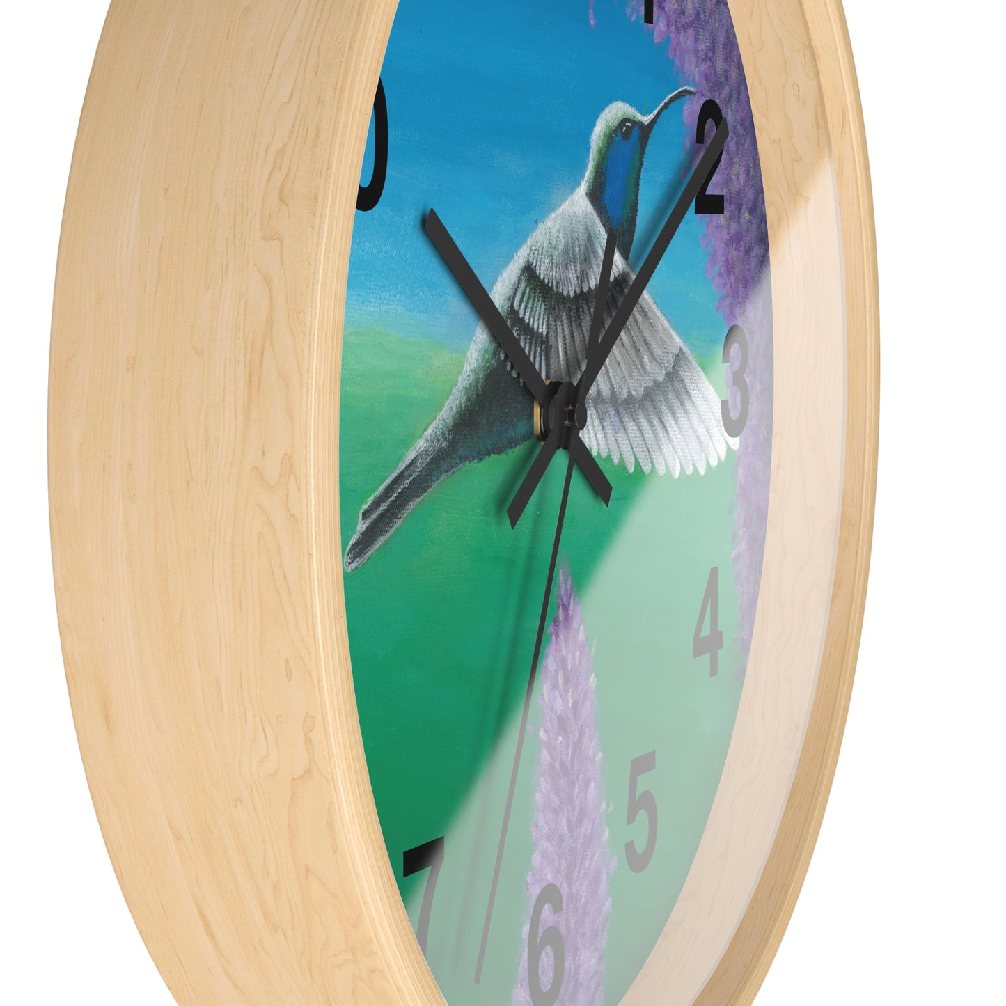 Hummingbird Wall Clock Art by Tammy Clark