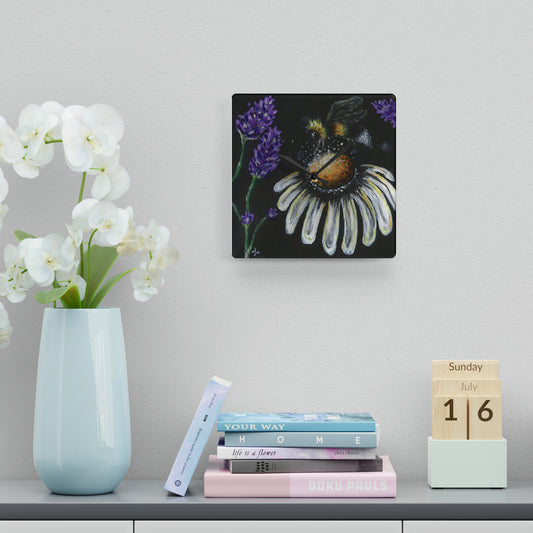 Excited Bee Wall Clock from the Joyful Bee Series