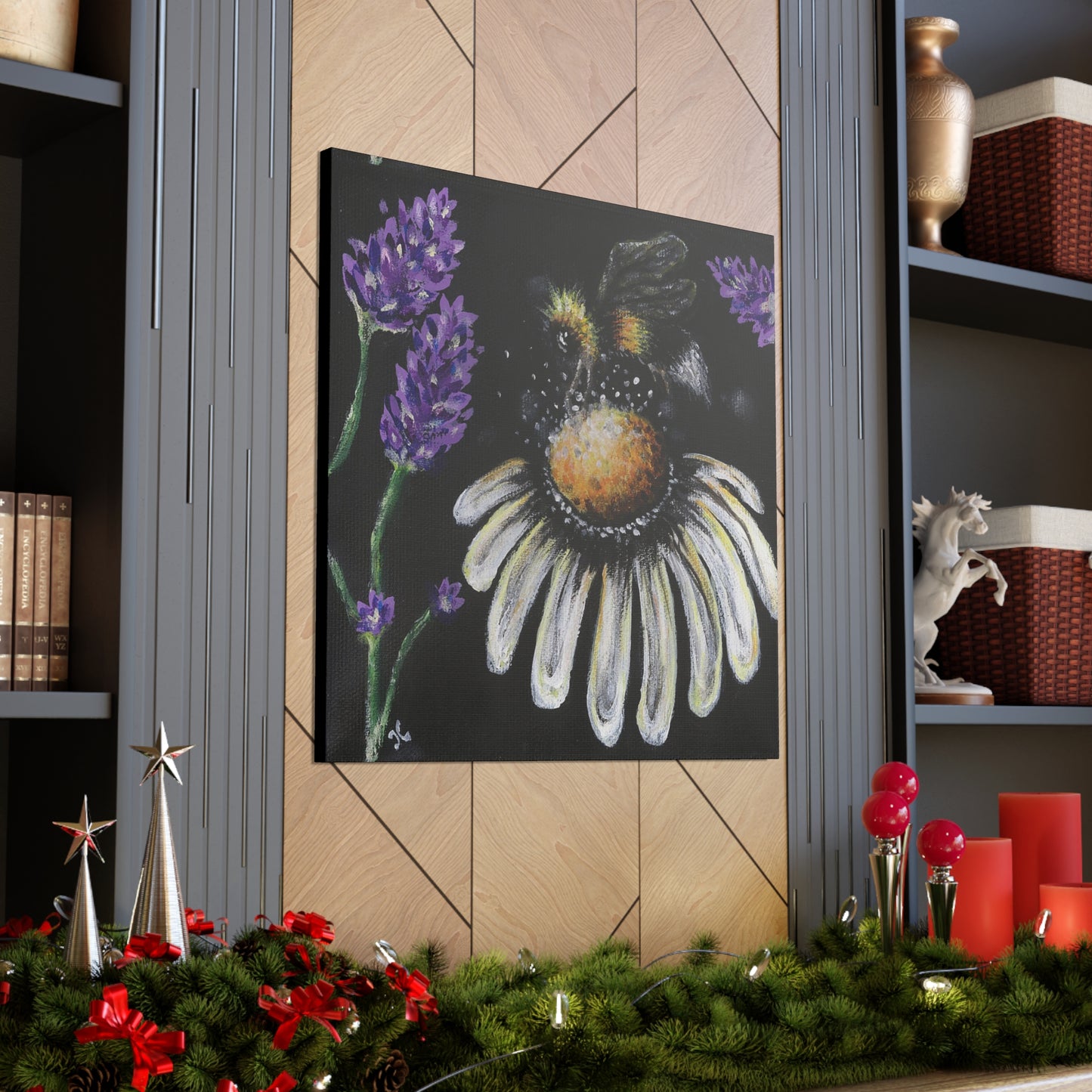 Excited Bee Canvas Gallery Wraps Joyful Bee Series