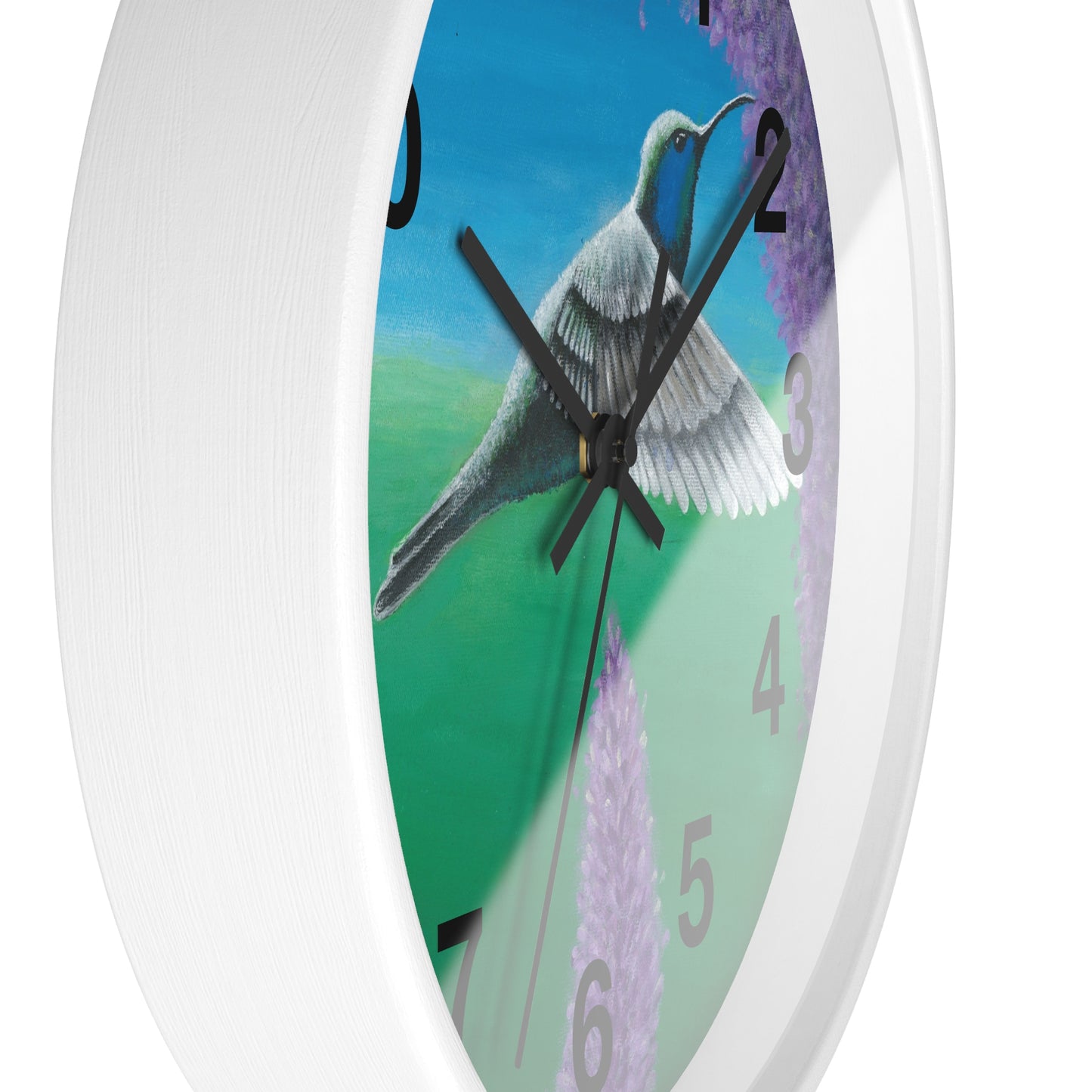 Hummingbird Wall Clock Art by Tammy Clark