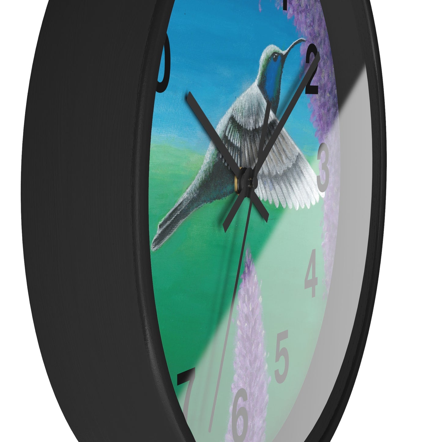 Hummingbird Wall Clock Art by Tammy Clark