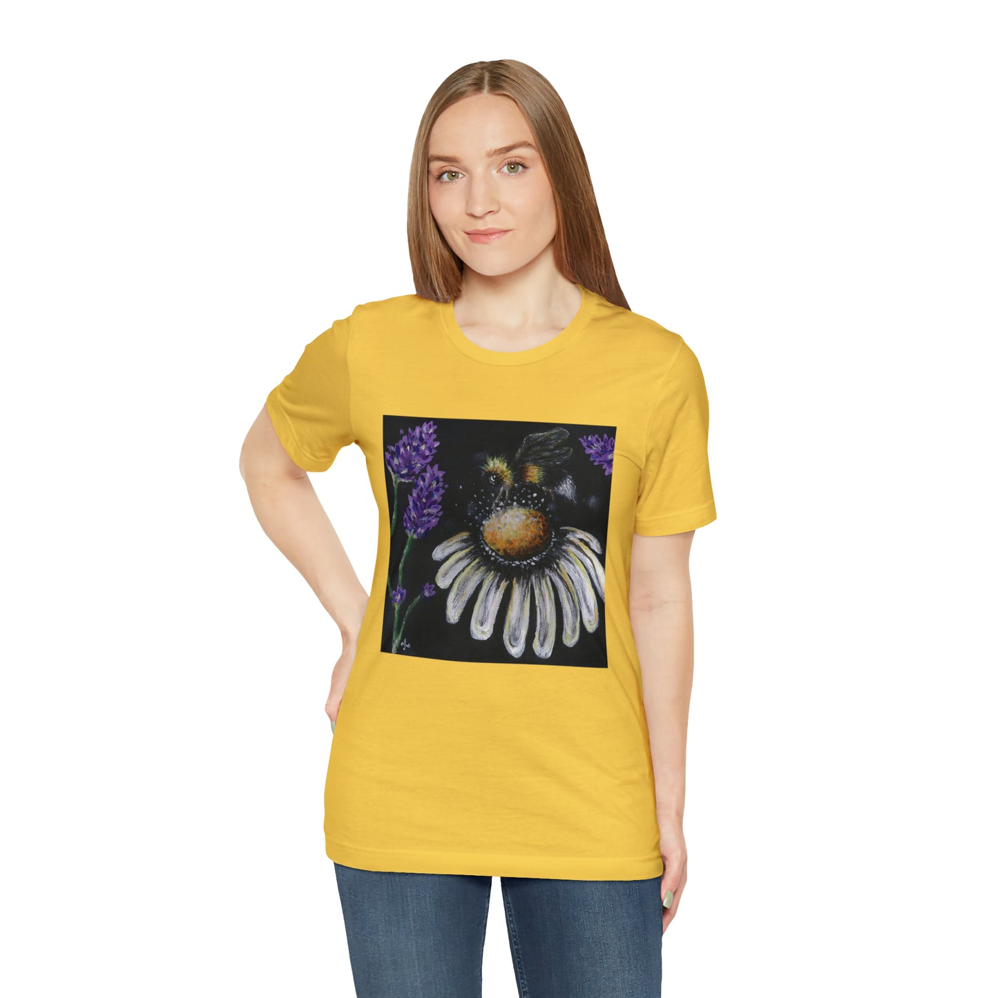 Excited Bee Unisex Jersey Short Sleeve Tee Joyful Bee Series