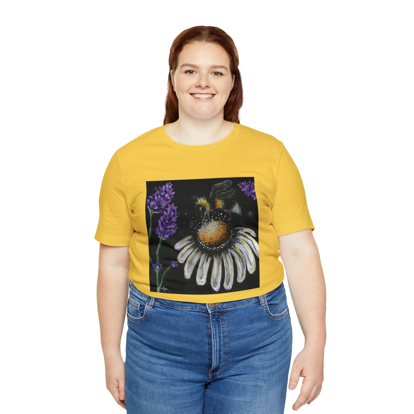 Excited Bee Unisex Jersey Short Sleeve Tee Joyful Bee Series