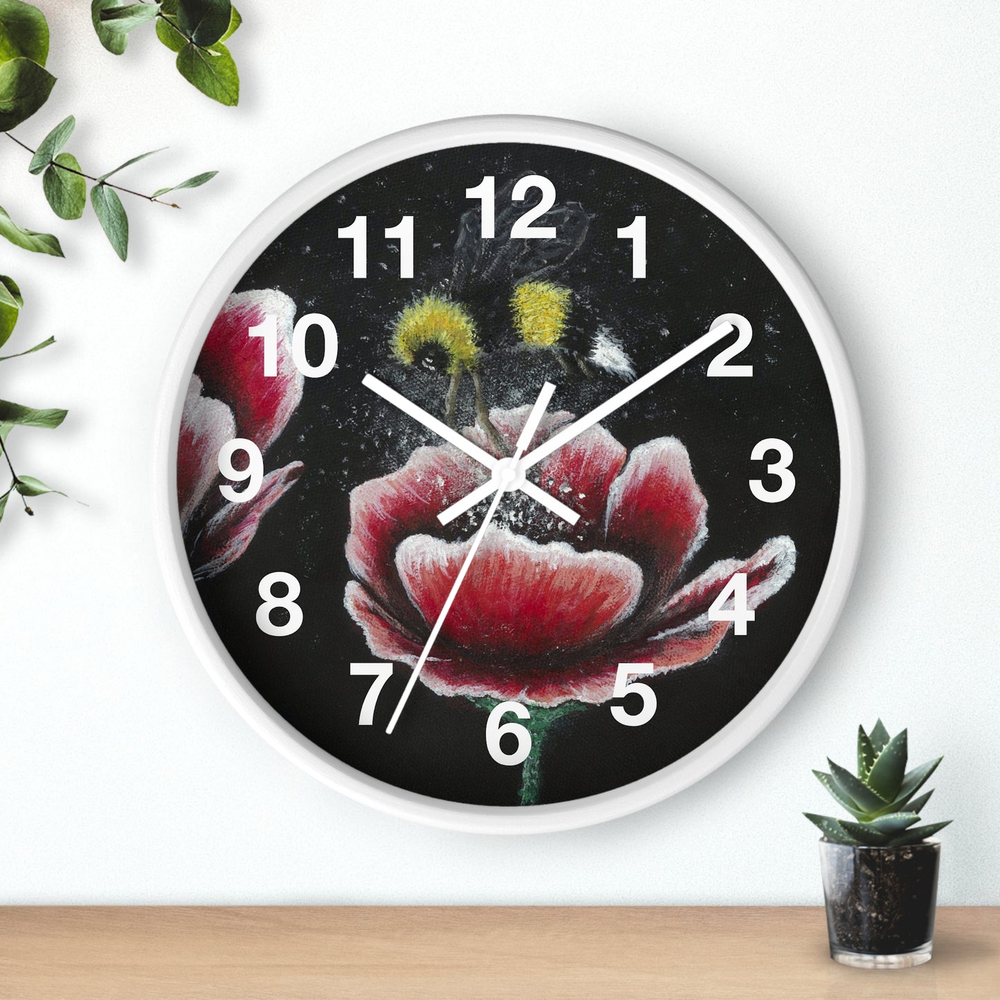 Happy Bee Wall Clock from the Joyful Bee Series