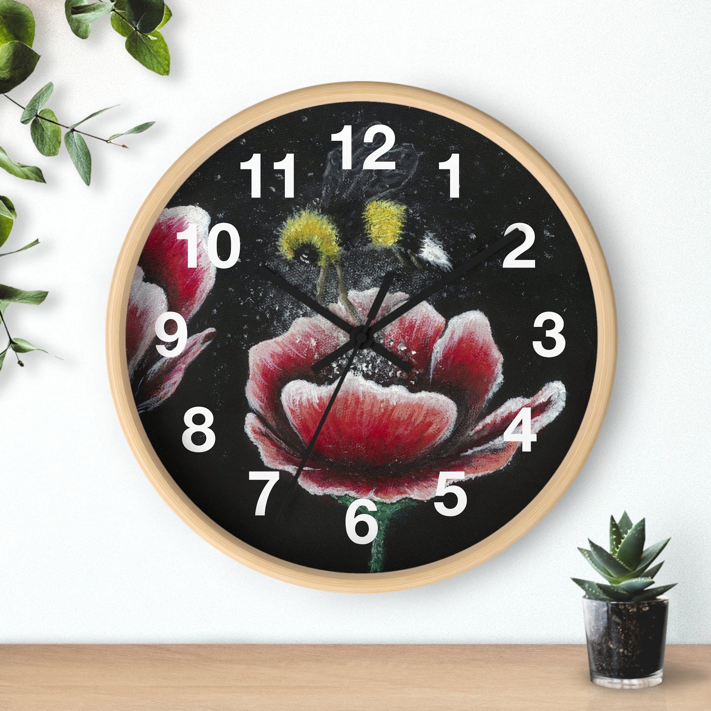 Happy Bee Wall Clock from the Joyful Bee Series