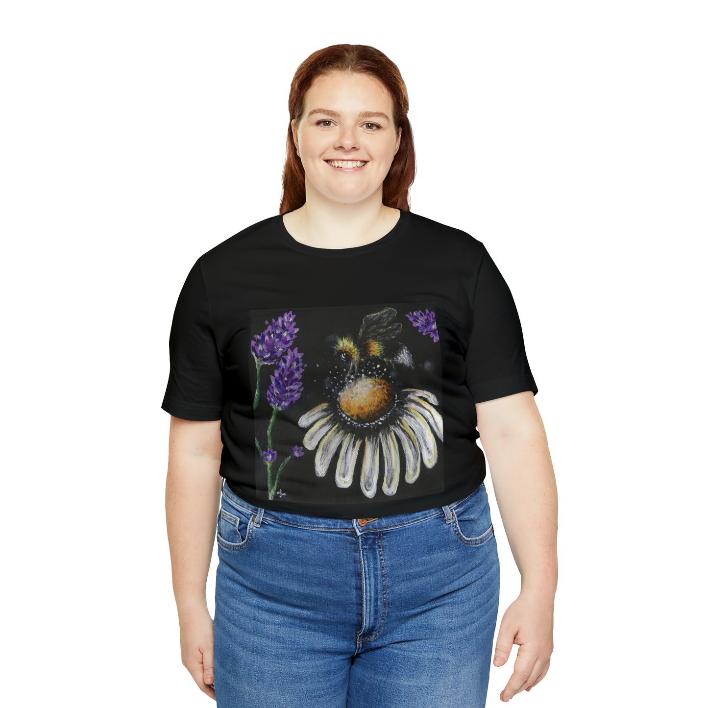 Excited Bee Unisex Jersey Short Sleeve Tee Joyful Bee Series