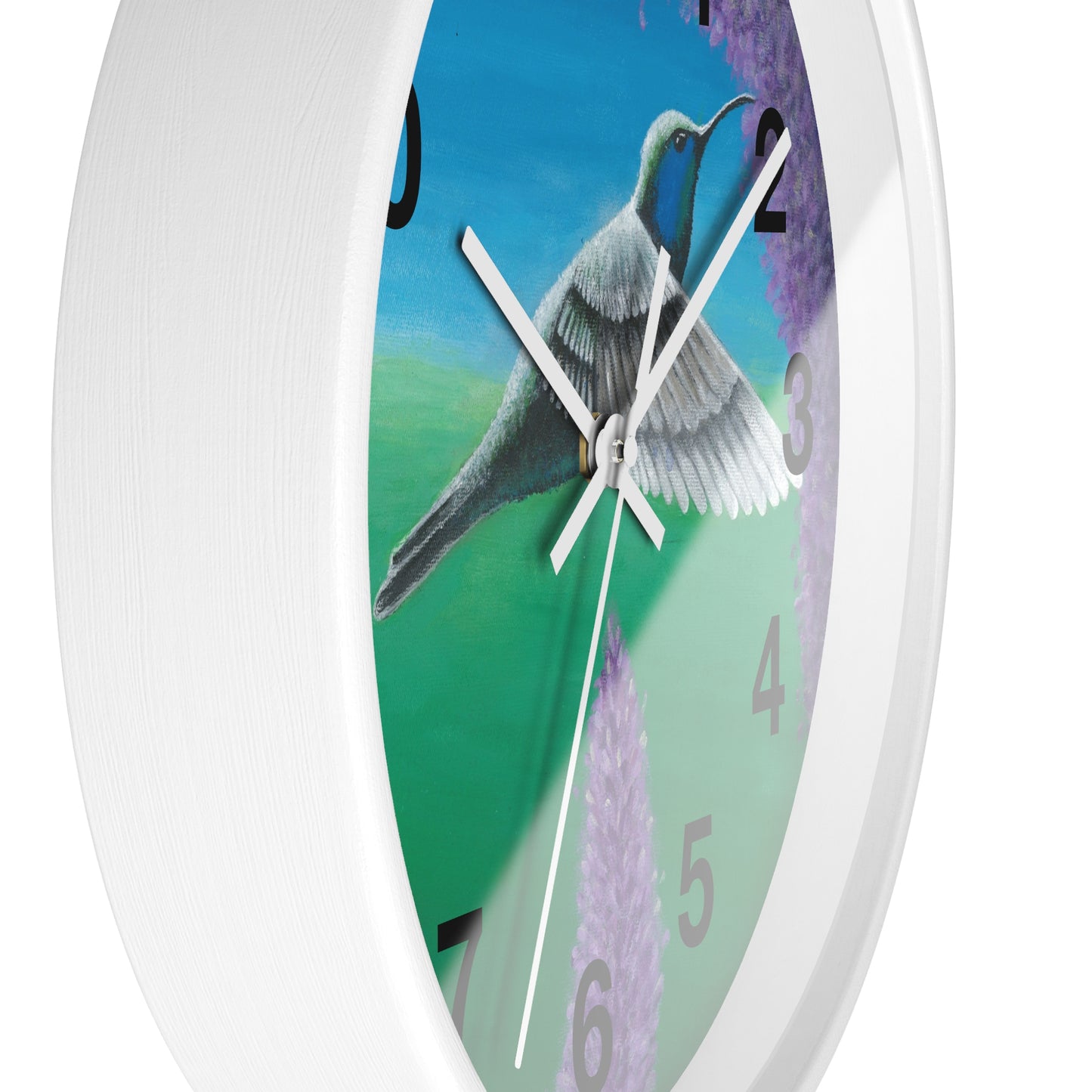 Hummingbird Wall Clock Art by Tammy Clark