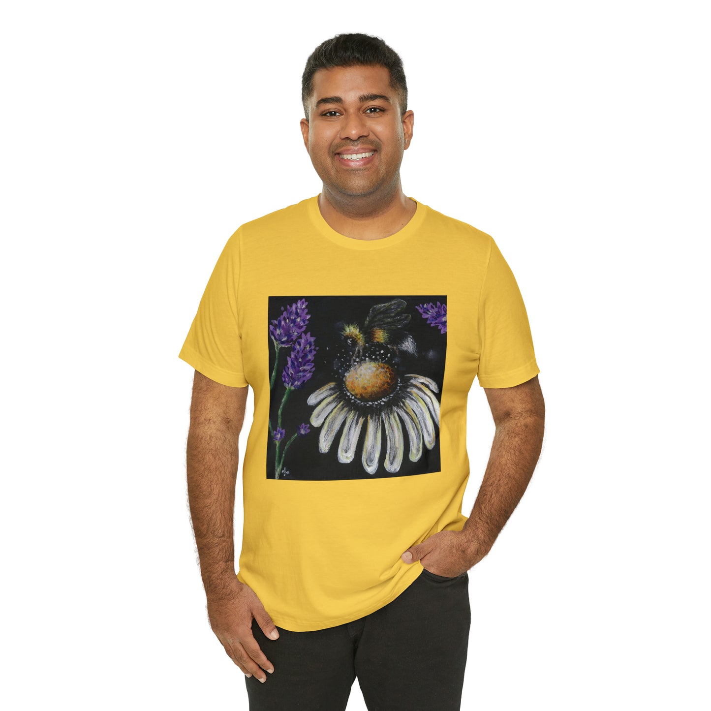 Excited Bee Unisex Jersey Short Sleeve Tee Joyful Bee Series