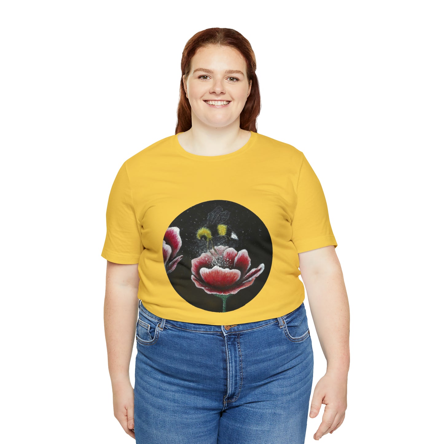 Happy Bee Unisex Jersey Short Sleeve Tee Joyful Bee Series