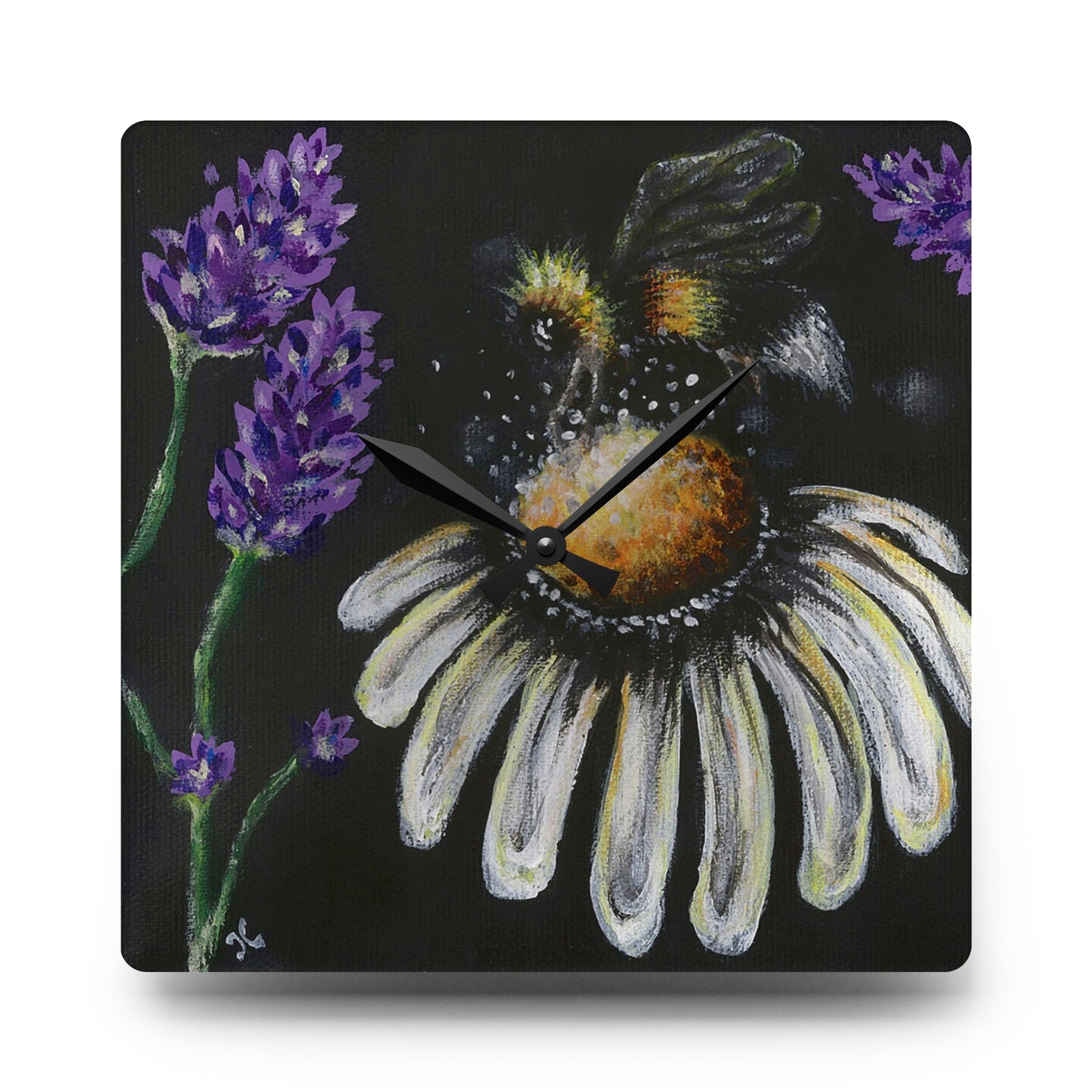 Excited Bee Wall Clock from the Joyful Bee Series