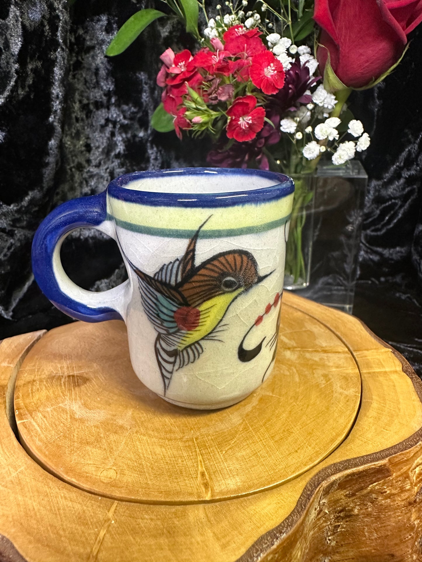 Guatemala small tea cup with hummingbird