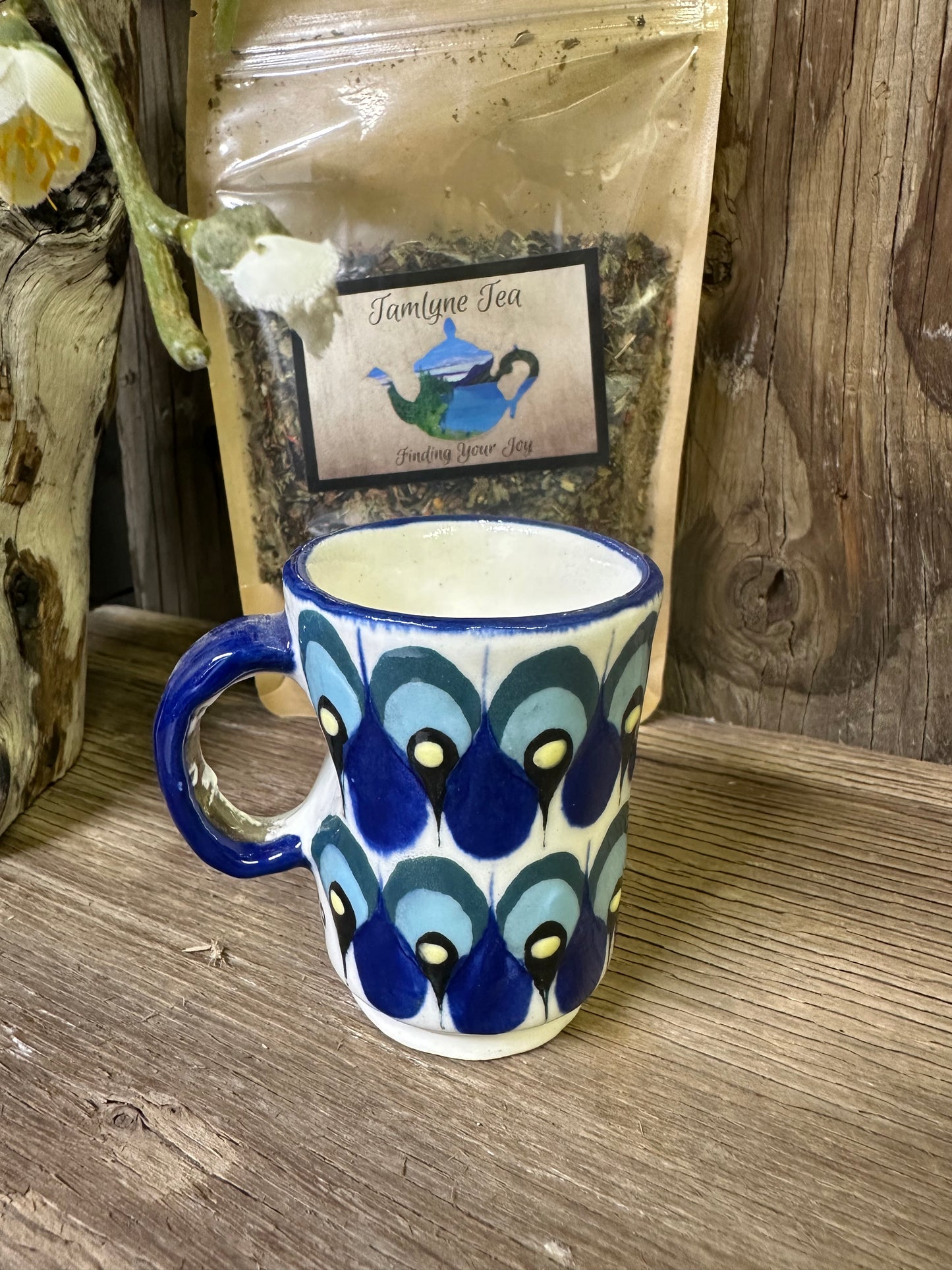 Guatemala Small Tea Cup Peacock design