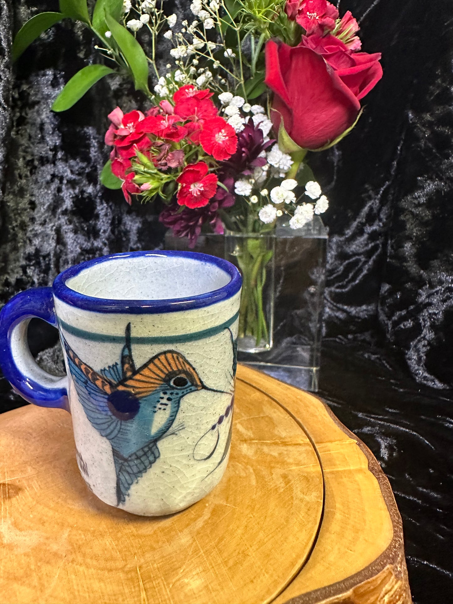 Guatemala small tea cup with hummingbird