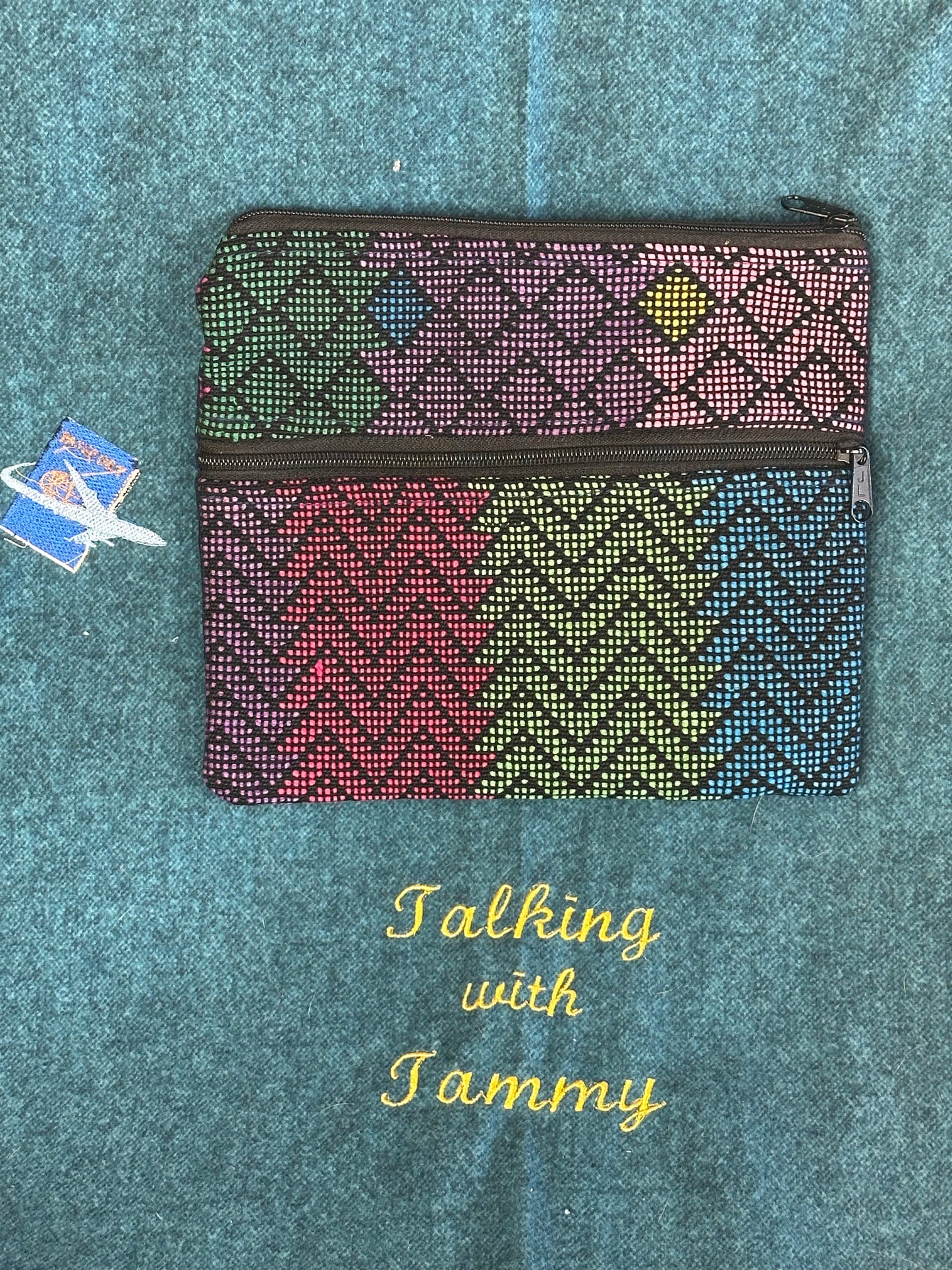 Large Guatemalan Textile Zipper Pouch