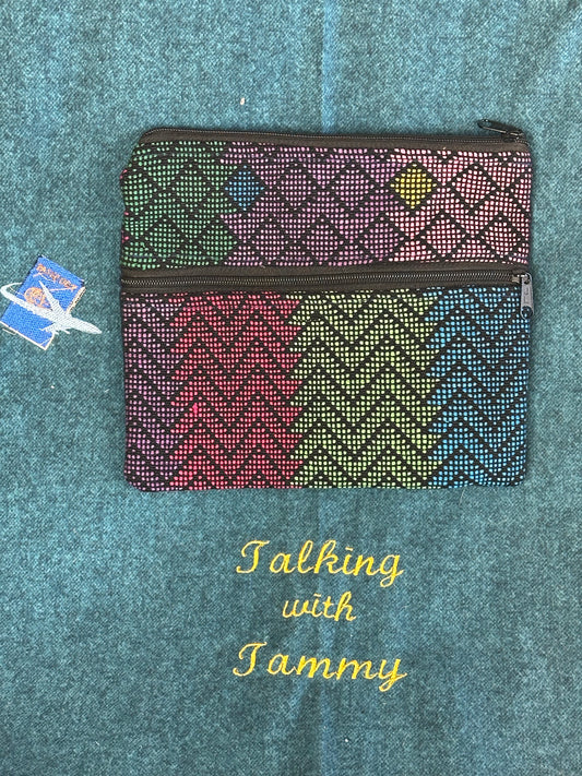 Large Guatemalan Textile Zipper Pouch