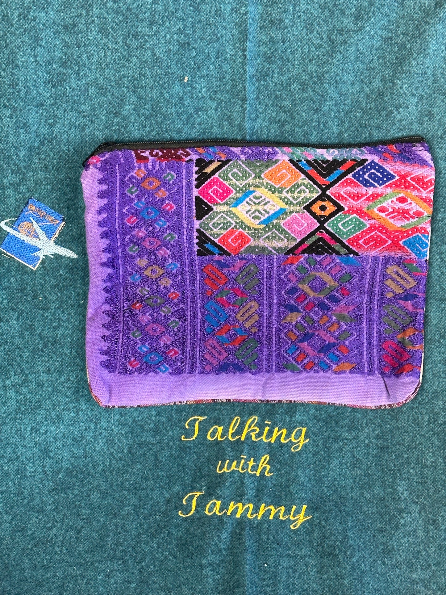 Large Guatemalan Textile Zipper Pouch