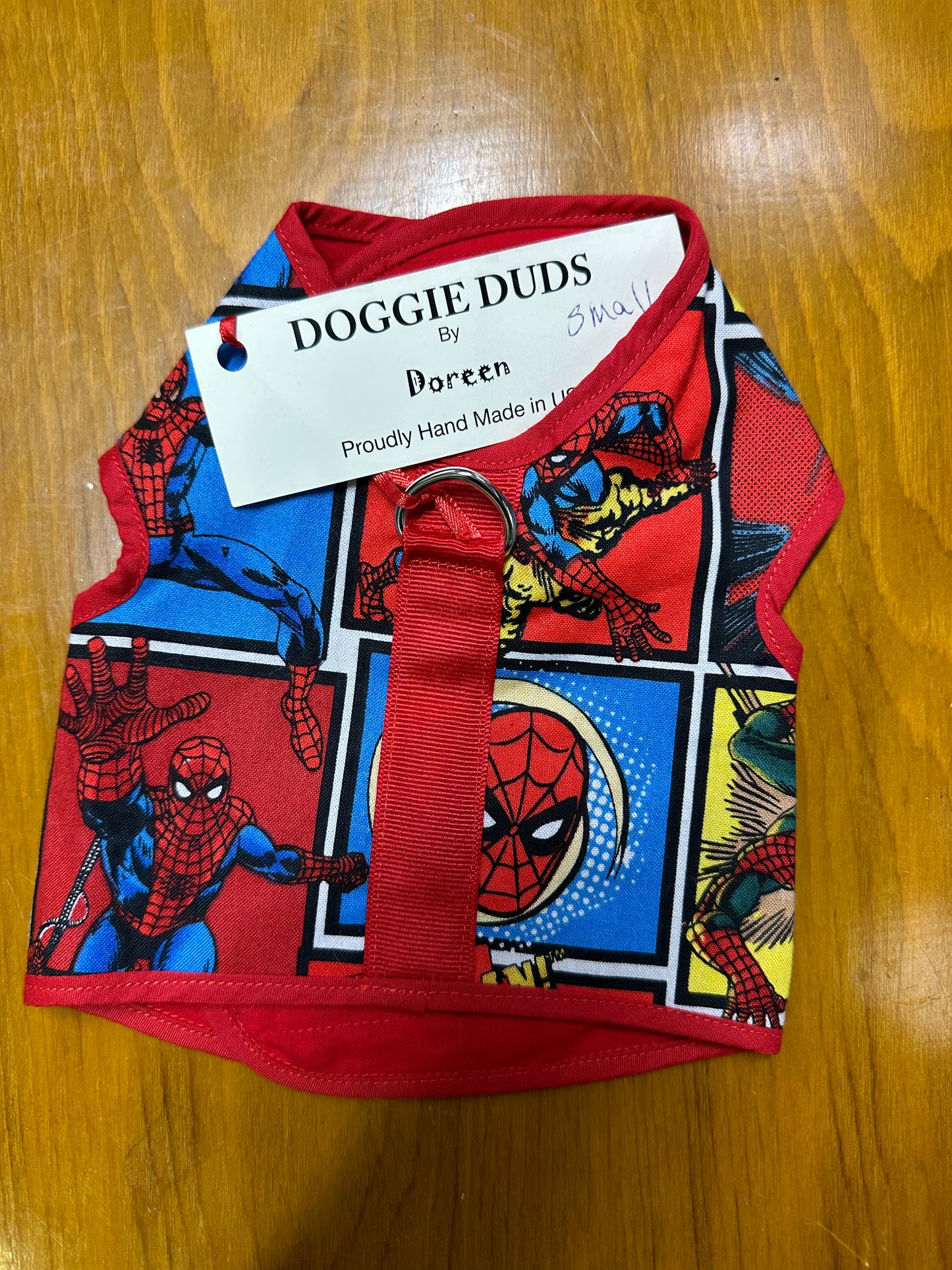 Small Dog Harness Spiderman